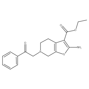 Ethyl 2-amino-6-(2-oxo-2-phenylethyl)-4,5,6,7-tetrahydrothieno[2,3-c]pyridine-3-carboxylate Structure