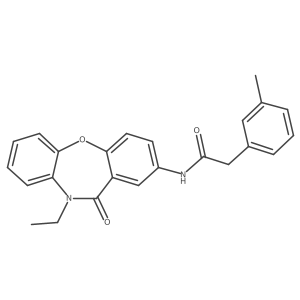 N-(10-ethyl-11-oxo-10,11-dihydrodibenzo[b,f][1,4]oxazepin-2-yl)-2-(m-tolyl)acetamide结构式
