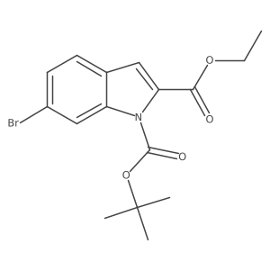 1-(tert-Butyl) 2-ethyl 6-bromo-1H-indole-1,2-dicarboxylate Structure