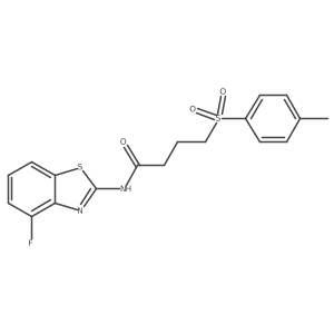 N-(4-fluorobenzo[d]thiazol-2-yl)-4-tosylbutanamide Structure