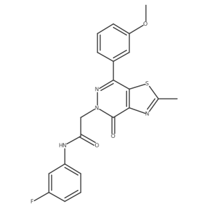 N-(3-fluorophenyl)-2-(7-(3-methoxyphenyl)-2-methyl-4-oxothiazolo[4,5-d]pyridazin-5(4H)-yl)acetamide结构式