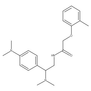 N-[2-(dimethylamino)-2-[4-(dimethylamino)phenyl]ethyl]-2-(2-methylphenoxy)acetamide结构式