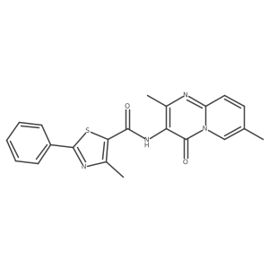 N-(2,7-dimethyl-4-oxo-4H-pyrido[1,2-a]pyrimidin-3-yl)-4-methyl-2-phenylthiazole-5-carboxamide Structure