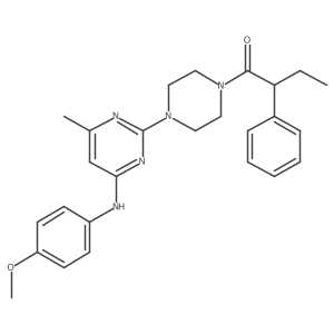 1-(4-(4-((4-Methoxyphenyl)amino)-6-methylpyrimidin-2-yl)piperazin-1-yl)-2-phenylbutan-1-one Structure