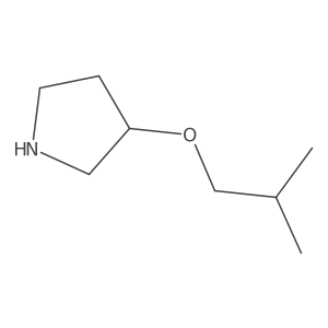 (3S)-3-(2-methylpropoxy)pyrrolidine Structure