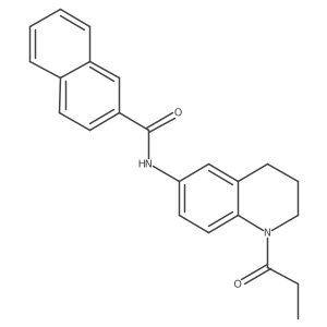 N-(1-propionyl-1,2,3,4-tetrahydroquinolin-6-yl)-2-naphthamide结构式