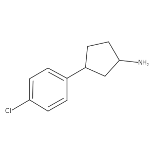 3-(4-Chlorophenyl)cyclopentan-1-amine结构式