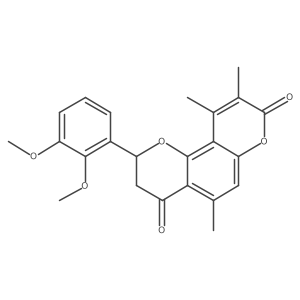 2-(2,3-dimethoxyphenyl)-5,9,10-trimethyl-2,3-dihydro-4H,8H-pyrano[2,3-f]chromene-4,8-dione Structure
