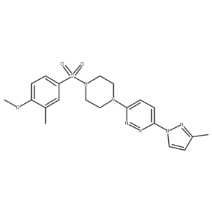 3-(4-((4-methoxy-3-methylphenyl)sulfonyl)piperazin-1-yl)-6-(3-methyl-1H-pyrazol-1-yl)pyridazine Structure
