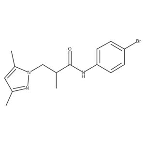 N-(4-bromophenyl)-3-(3,5-dimethyl-1H-pyrazol-1-yl)-2-methylpropanamide Structure