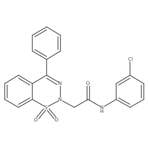 N-(3-chlorophenyl)-2-(1,1-dioxido-4-phenyl-2H-1,2,3-benzothiadiazin-2-yl)acetamide结构式