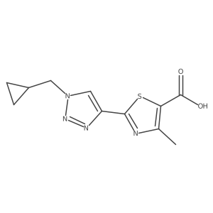 2-(1-(cyclopropylmethyl)-1H-1,2,3-triazol-4-yl)-4-methylthiazole-5-carboxylic acid Structure