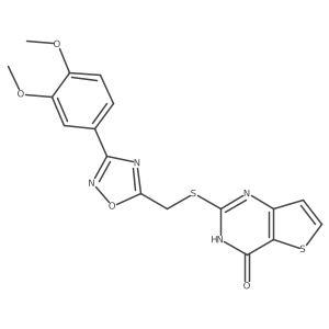 2-(((3-(3,4-dimethoxyphenyl)-1,2,4-oxadiazol-5-yl)methyl)thio)thieno[3,2-d]pyrimidin-4(3H)-one Structure