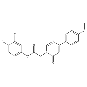 N-(3-chloro-4-fluorophenyl)-2-(4-(4-methoxyphenyl)-6-oxopyrimidin-1(6H)-yl)acetamide Structure