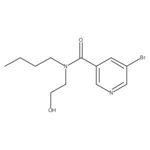 3-Pyridinecarboxamide,5-bromo-n-butyl-n-(2-hydroxyethyl)- Structure