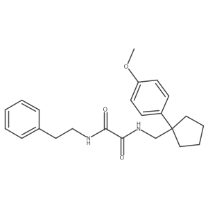 N1-((1-(4-methoxyphenyl)cyclopentyl)methyl)-N2-phenethyloxalamide结构式