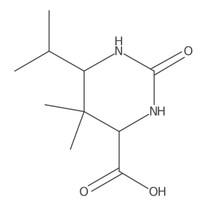 6-Isopropyl-5,5-dimethyl-2-oxohexahydropyrimidine-4-carboxylic acid结构式