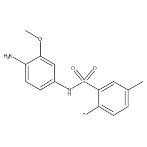 Benzenesulfonamide, N-(4-amino-3-methoxyphenyl)-2-fluoro-5-methyl-结构式