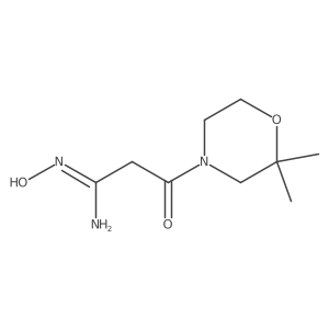 3-(2,2-dimethylmorpholin-4-yl)-N'-hydroxy-3-oxopropanimidamide Structure