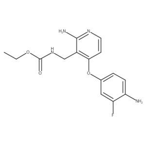 Ethyl 4-(4-amino-3-fluorophenoxy)-2-aminopyridin-3-ylmethylcarbamate结构式