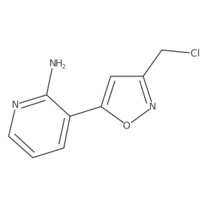 3-(3-(Chloromethyl)isoxazol-5-yl)pyridin-2-amine Structure