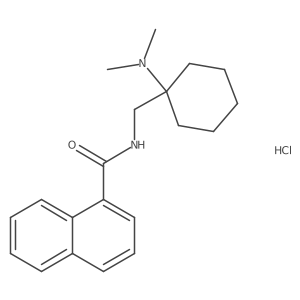 N-{[1-(Dimethylamino)cyclohexyl]methyl}-1-naphthamide hydrochloride (1:1)结构式