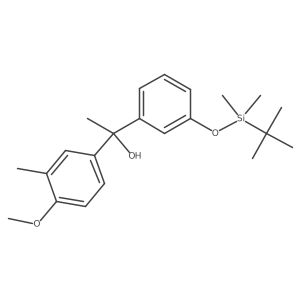 1-[3-[Tert-butyl(dimethyl)silyl]oxyphenyl]-1-(4-methoxy-3-methylphenyl)ethanol结构式