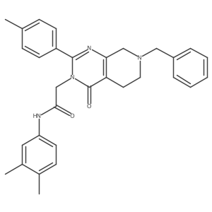 2-[7-benzyl-2-(4-methylphenyl)-4-oxo-3H,4H,5H,6H,7H,8H-pyrido[3,4-d]pyrimidin-3-yl]-N-(3,4-dimethylphenyl)acetamide Structure
