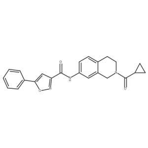N-(2-(cyclopropanecarbonyl)-1,2,3,4-tetrahydroisoquinolin-7-yl)-5-phenylisoxazole-3-carboxamide Structure