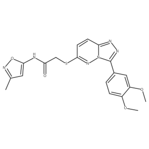 2-((3-(3,4-dimethoxyphenyl)-[1,2,4]triazolo[4,3-b]pyridazin-6-yl)thio)-N-(3-methylisoxazol-5-yl)acetamide Structure
