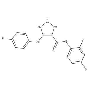 5-(4-fluoroanilino)-N-(4-fluoro-2-methylphenyl)triazolidine-4-carboxamide Structure