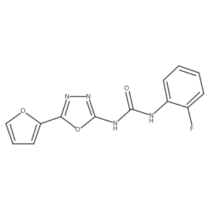 1-(2-Fluorophenyl)-3-(5-(furan-2-yl)-1,3,4-oxadiazol-2-yl)urea Structure