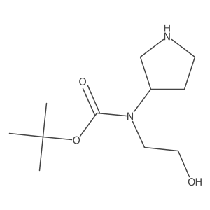1,1-Dimethylethyl N-(2-hydroxyethyl)-N-(3S)-3-pyrrolidinylcarbamate结构式