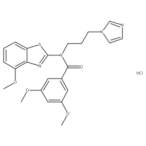 N-(3-(1H-imidazol-1-yl)propyl)-3,5-dimethoxy-N-(4-methoxybenzo[d]thiazol-2-yl)benzamide hydrochloride Structure