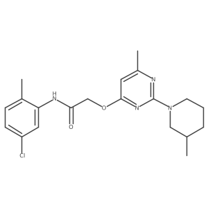 N-(5-chloro-2-methylphenyl)-2-{[6-methyl-2-(3-methylpiperidin-1-yl)pyrimidin-4-yl]oxy}acetamide结构式