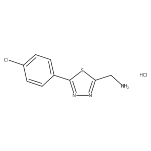 [5-(4-Chlorophenyl)-1,3,4-thiadiazol-2-yl]methanamine hydrochloride Structure