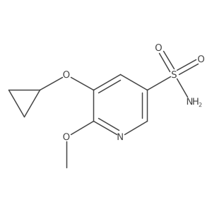 5-Cyclopropoxy-6-methoxypyridine-3-sulfonamide结构式