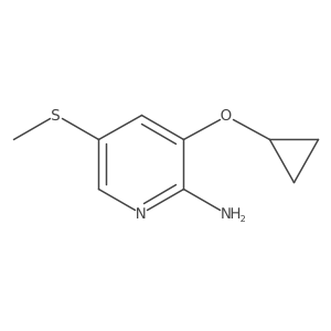 3-Cyclopropoxy-5-(methylthio)pyridin-2-amine结构式