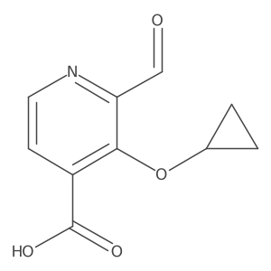 3-Cyclopropoxy-2-formylisonicotinic acid结构式