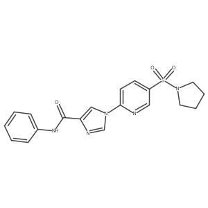 N-phenyl-1-(5-(pyrrolidin-1-ylsulfonyl)pyridin-2-yl)-1H-imidazole-4-carboxamide Structure