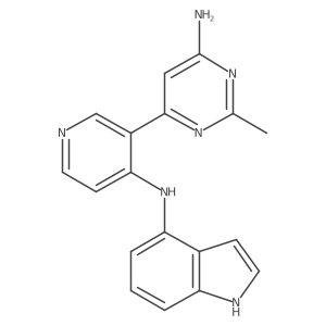 N-(3-(6-amino-2-methylpyrimidin-4-yl)pyridin-4-yl)-1H-indol-4-amine Structure