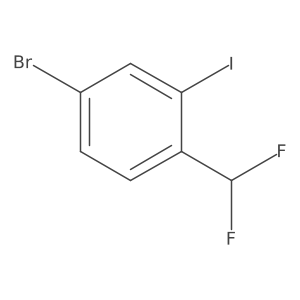 4-Bromo-1-(difluoromethyl)-2-iodobenzene结构式