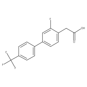 2-(3-Fluoro-4'-(trifluoromethyl)-[1,1'-biphenyl]-4-yl)acetic acid结构式
