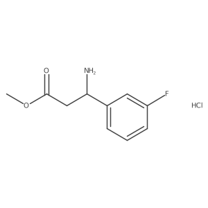 Methyl 3-amino-3-(3-fluorophenyl)propanoate hydrochloride Structure