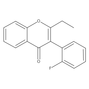 2-Ethyl-3-(2-fluorophenyl)-4H-1-benzopyran-4-one结构式