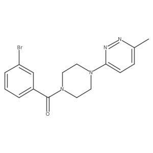 (3-Bromophenyl)(4-(6-methylpyridazin-3-yl)piperazin-1-yl)methanone结构式
