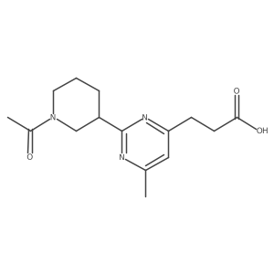 3-(2-(1-Acetylpiperidin-3-yl)-6-methylpyrimidin-4-yl)propanoic acid Structure