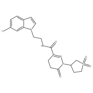 N-[2-(6-chloro-1H-indol-1-yl)ethyl]-1-(1,1-dioxidotetrahydrothiophen-3-yl)-6-oxo-1,4,5,6-tetrahydropyridazine-3-carboxamide Structure