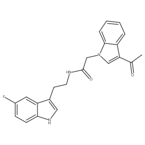 2-(3-acetyl-1H-indol-1-yl)-N-[2-(5-fluoro-1H-indol-3-yl)ethyl]acetamide Structure