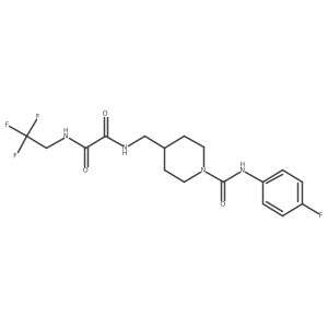 N1-((1-((4-fluorophenyl)carbamoyl)piperidin-4-yl)methyl)-N2-(2,2,2-trifluoroethyl)oxalamide Structure